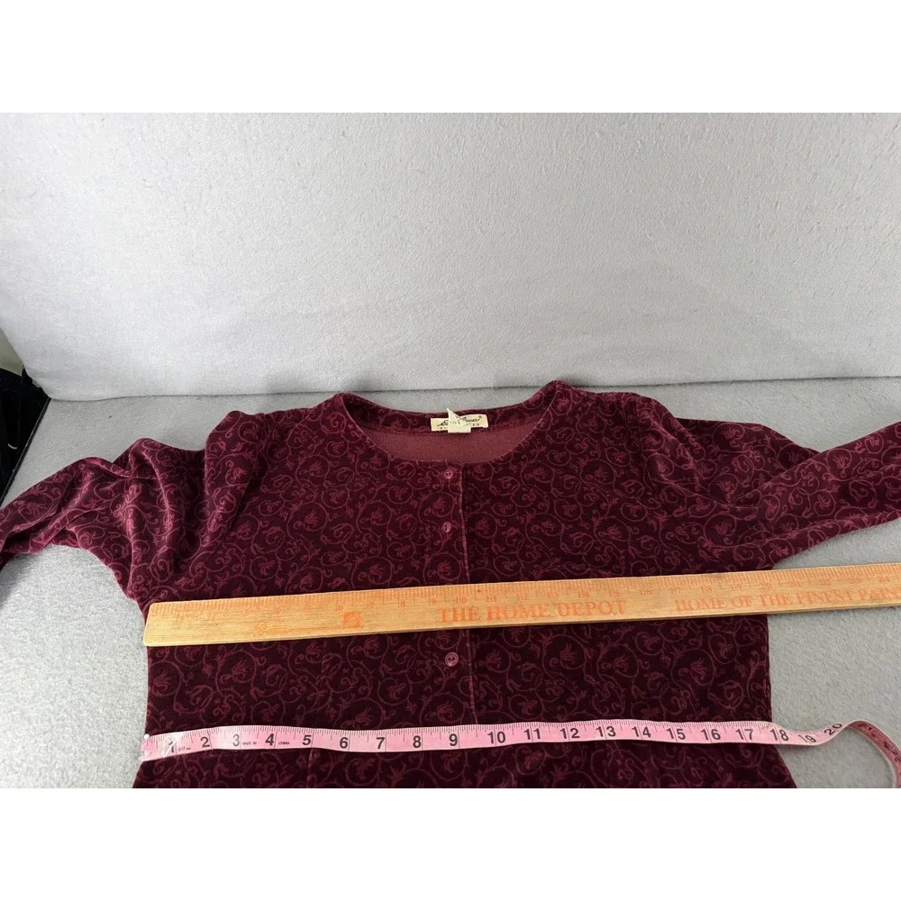Vintage Eddie Bauer Dress MP Red Velvet‎ Modest Whimsigoth 90s Grunge Romantic